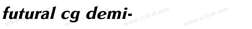 futural cg demi字体转换